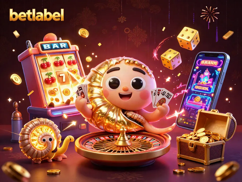 Experience thrilling gameplay at betlabel with ancient casino characters, vibrant slot machines, and stunning visuals.